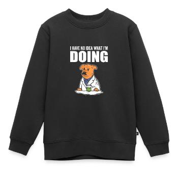 Keine Ahnung Biologiestudent Gift - Kinder Premium Organic Sweatshirt - Schwarz - Vorne - AI Model Kid Female (0cm)