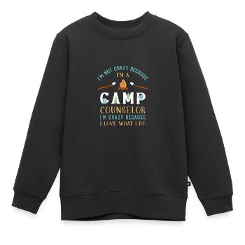 Zeltlager Leiter Sommercamp - Kinder Premium Organic Sweatshirt - Schwarz - Vorne - AI Model Kid Female (0cm)