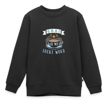 Chai Latte Tee trinken Teetrinker - Kinder Premium Organic Sweatshirt - Schwarz - Vorne - AI Model Kid Female (0cm)