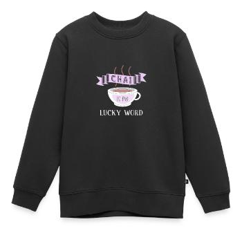 Chai Latte Tee trinken Teetrinker - Kinder Premium Organic Sweatshirt - Schwarz - Vorne - AI Model Kid Female (0cm)