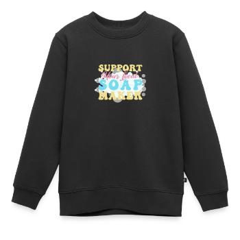 Seife Herstellen Handgemachte Seife - Kinder Premium Organic Sweatshirt - Schwarz - Vorne - AI Model Kid Female (0cm)