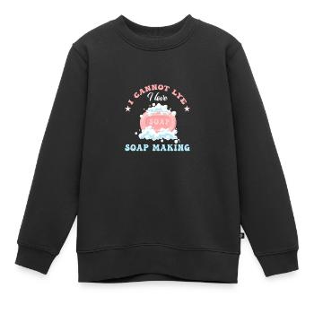 Seife Herstellen Handgemachte Seife - Kinder Premium Organic Sweatshirt - Schwarz - Vorne - AI Model Kid Female (0cm)