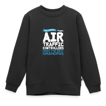 Fluglotse Flughafen Tower - Kinder Premium Organic Sweatshirt - Schwarz - Vorne - AI Model Kid Female (0cm)