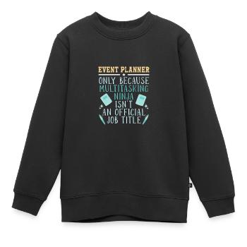 Gestionnaire d’événements Gestionnaire d’événements - Sweat Premium enfant bio - noir - Devant - AI Model Kid Female (0cm)