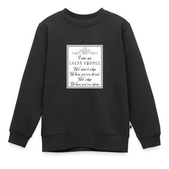 Gestionnaire d’événements Gestionnaire d’événements - Sweat Premium enfant bio - noir - Devant - AI Model Kid Female (0cm)
