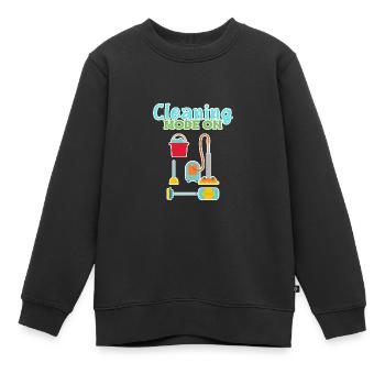 Femme de ménage Ménage - Sweat Premium enfant bio - noir - Devant - AI Model Kid Female (0cm)