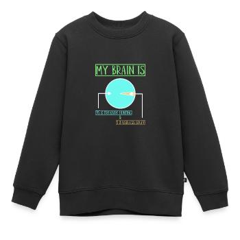 Chasseur de trésors Chasse au trésor Détecteur de métaux - Sweat Premium enfant bio - noir - Devant - AI Model Kid Female (0cm)