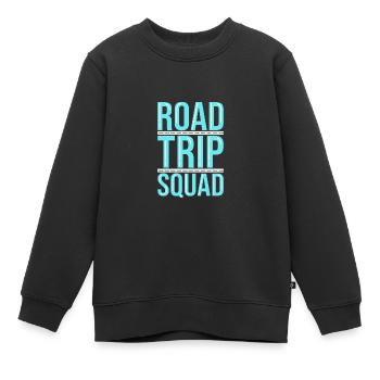 Road Trip - Sweat Premium enfant bio - noir - Devant - AI Model Kid Female (0cm)