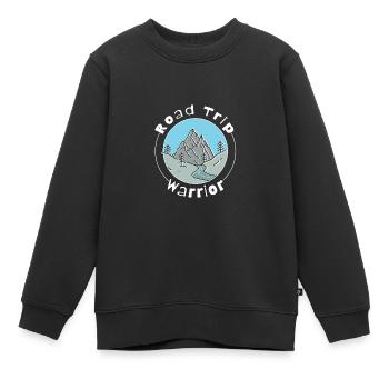 Road Trip - Sweat Premium enfant bio - noir - Devant - AI Model Kid Female (0cm)