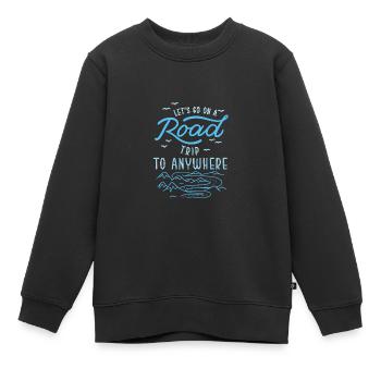 Road Trip - Sweat Premium enfant bio - noir - Devant - AI Model Kid Female (0cm)