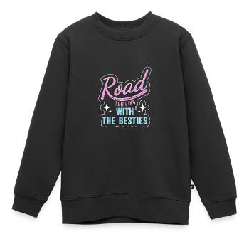 Road Trip - Sweat Premium enfant bio - noir - Devant - AI Model Kid Female (0cm)