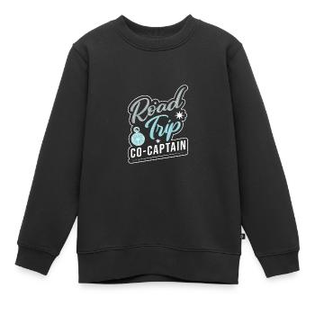 Road Trip - Sweat Premium enfant bio - noir - Devant - AI Model Kid Female (0cm)