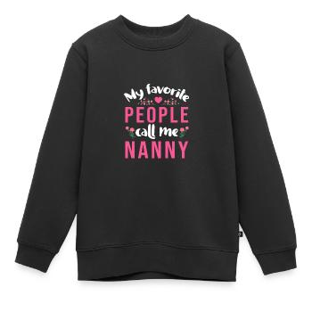 Nanny Babysitter Childminder - Kids Premium Organic Sweatshirt - black - Front - AI Model Kid Female (0cm)