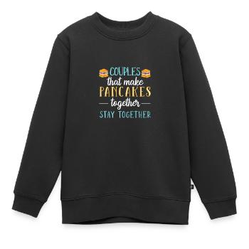 Crêpe - Sweat Premium enfant bio - noir - Devant - AI Model Kid Female (0cm)