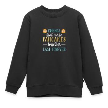 Crêpe - Sweat Premium enfant bio - noir - Devant - AI Model Kid Female (0cm)
