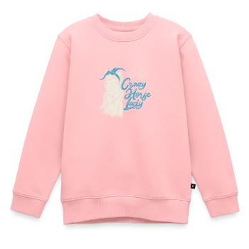 Équitation Sport équestre - Sweat Premium enfant bio - rose - Devant - AI Model Kid Female (0cm)