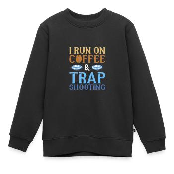Clay pigeon shooting - Kids Premium Organic Sweatshirt - black - Front - AI Model Kid Female (0cm)