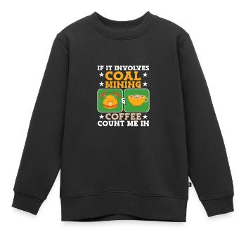 Mine Minenarbeiter - Kinder Premium Organic Sweatshirt - Schwarz - Vorne - AI Model Kid Female (0cm)
