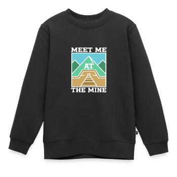 Mine Minenarbeiter - Kinder Premium Organic Sweatshirt - Schwarz - Vorne - AI Model Kid Female (0cm)
