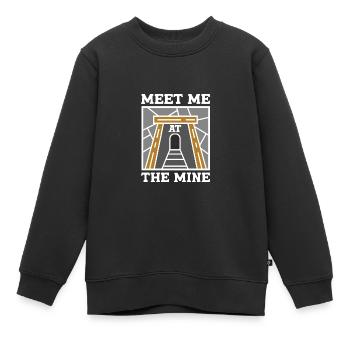 Mine Minenarbeiter - Kinder Premium Organic Sweatshirt - Schwarz - Vorne - AI Model Kid Female (0cm)
