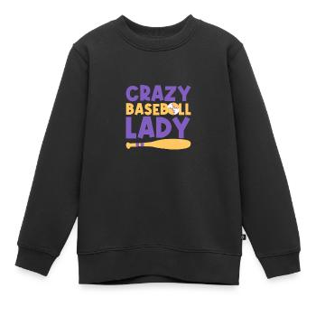 Baseballspieler Baseball - Kinder Premium Organic Sweatshirt - Schwarz - Vorne - AI Model Kid Female (0cm)