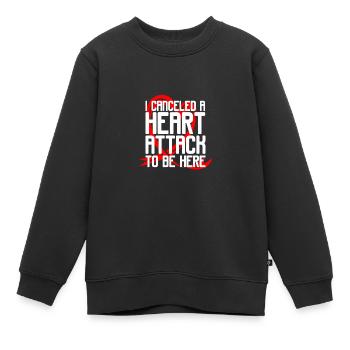 Survivant d’une crise cardiaque - Sweat Premium enfant bio - noir - Devant - AI Model Kid Female (0cm)