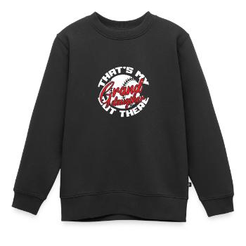 Softball - Sweat Premium enfant bio - noir - Devant - AI Model Kid Female (0cm)