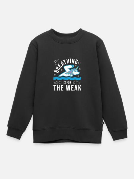 Schwimmen Schwimmer - Kinder Premium Organic Sweatshirt - Schwarz