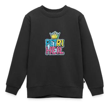 Petri Heil Fischen - Kinder Premium Organic Sweatshirt - Schwarz - Vorne - AI Model Kid Female (0cm)