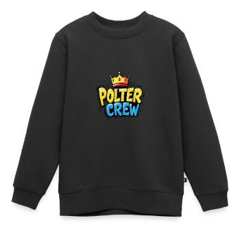 Polter Crew - Kinder Premium Organic Sweatshirt - Schwarz - Vorne - AI Model Kid Female (0cm)