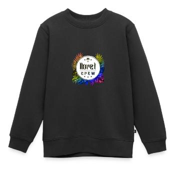 Lloret De Mar Crew Bunt - Kinder Premium Organic Sweatshirt - Schwarz - Vorne - AI Model Kid Female (0cm)