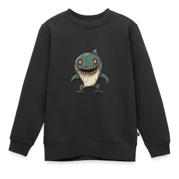 Hai Halloween Lustig Zombie - Kinder Premium Organic Sweatshirt - Schwarz - Vorne - AI Model Kid Female (0cm)
