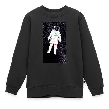 Ein Astronaut im Weltall - Kinder Premium Organic Sweatshirt - Schwarz - Vorne - AI Model Kid Female (0cm)