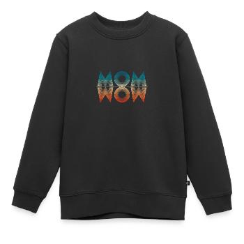 MOM WOW Mirror - Kinder Premium Organic Sweatshirt - Schwarz - Vorne - AI Model Kid Female (0cm)