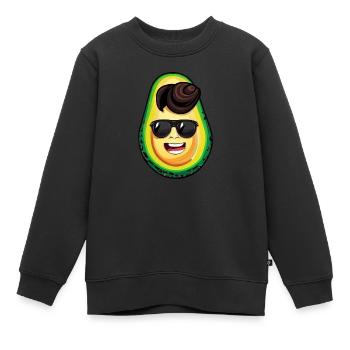 avocado Rock 'n' Roll - 50er Jahre Design - Kinder Premium Organic Sweatshirt - Schwarz - Vorne - AI Model Kid Female (0cm)