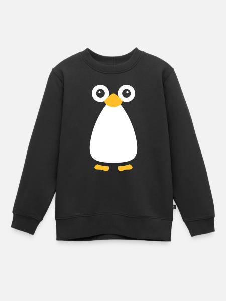 Nette Vektor Penguin - Kinder Premium Organic Sweatshirt - Schwarz