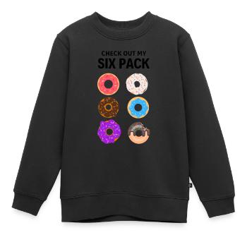 découvrez mon pack de six. Beignet de six paquets - Sweat Premium enfant bio - noir - Devant - AI Model Kid Female (0cm)