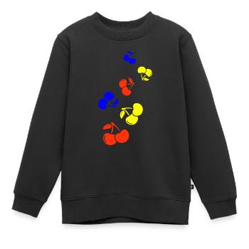 Cerise - Sweat Premium enfant bio - noir - Devant - AI Model Kid Female (0cm)