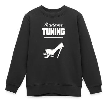 Madame tuning - Sweat Premium enfant bio - noir - Devant - AI Model Kid Female (0cm)