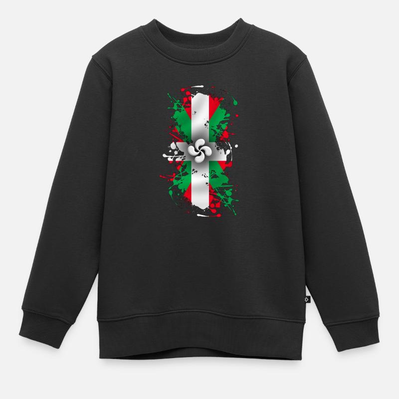 Pays Basque - Euskal Herria - Sweat Premium enfant bio - noir