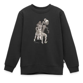 Nouvelle histoire - Sweat Premium enfant bio - noir - Devant - AI Model Kid Female (0cm)