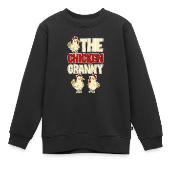 The Chicken Granny 4 - Kinder Premium Organic Sweatshirt - Schwarz - Vorne - AI Model Kid Female (0cm)