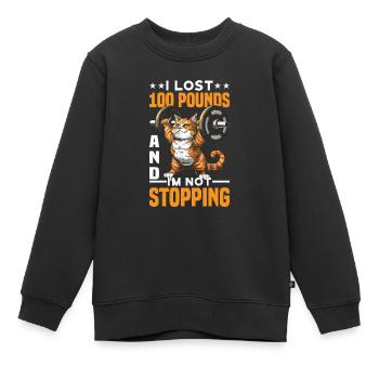I Lost 100 Pounds And I'm Not Stopping 23 - Kinder Premium Organic Sweatshirt - Schwarz - Vorne - AI Model Kid Female (0cm)