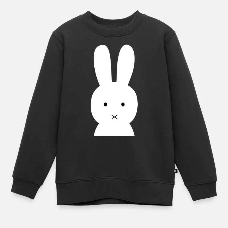 Hase - Kinder Premium Organic Sweatshirt - Schwarz