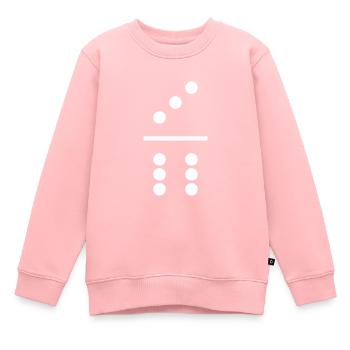 Domino Stein 3/6 - Kinder Premium Organic Sweatshirt - Rosa - Vorne - AI Model Kid Female (0cm)