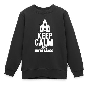 Eglise catholique Prêtre Catholicisme Messe - Sweat Premium enfant bio - noir - Devant - AI Model Kid Female (0cm)