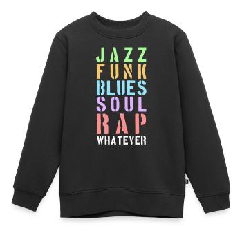 Whatever the music... - Kinder Premium Organic Sweatshirt - Schwarz - Vorne - AI Model Kid Female (0cm)