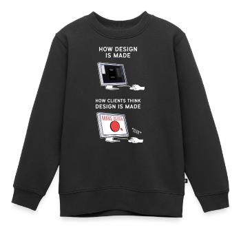 Designerin Grafiker Grafik Designer Künstler - Kinder Premium Organic Sweatshirt - Schwarz - Vorne - AI Model Kid Female (0cm)