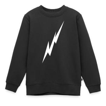 Éclair - Sweat Premium enfant bio - noir - Devant - AI Model Kid Female (0cm)
