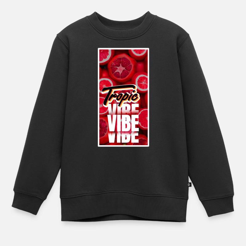 Tropic Vibe - Kinder Premium Organic Sweatshirt - Schwarz